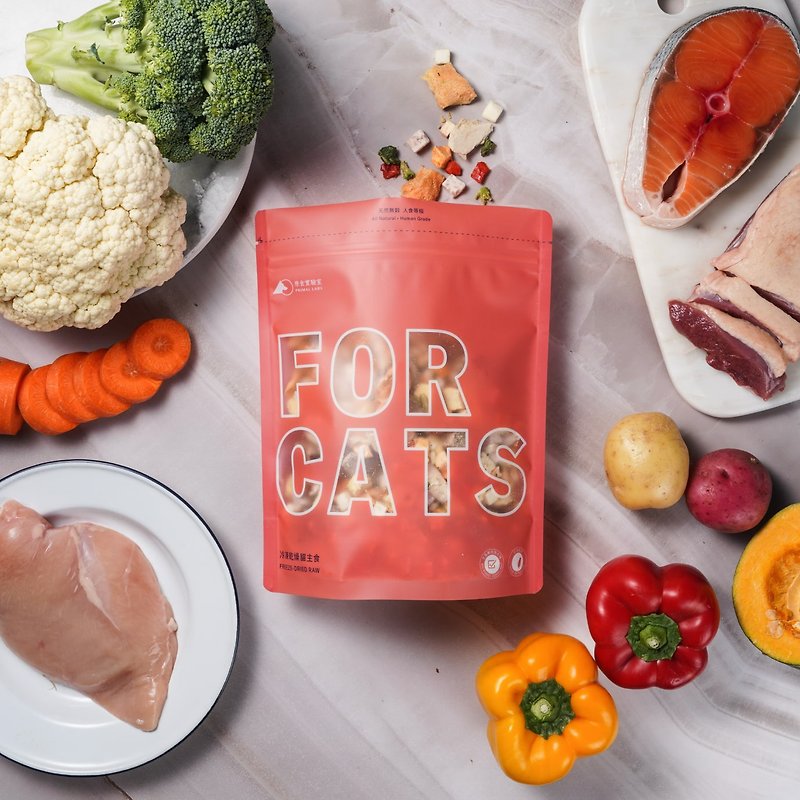 冷凍乾燥貓主食-五種口味 - 寵物零食/肉乾 - 新鮮食材 