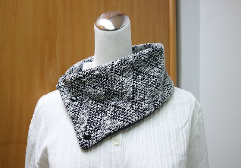 Add buckle warm bib, short scarf, neck sleeve, double-sided two-color, suitable for men and women*SK* - ผ้าพันคอถัก - วัสดุอื่นๆ 