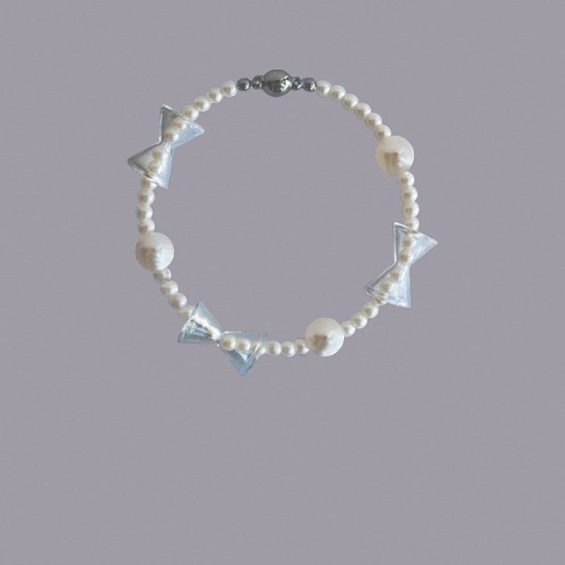 crystal pearl bracelet - Bracelets - Other Materials 