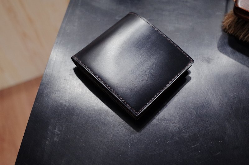Billfold Wallet Type.02 (Full English Bridle) - กระเป๋าสตางค์ - หนังแท้ สีน้ำเงิน