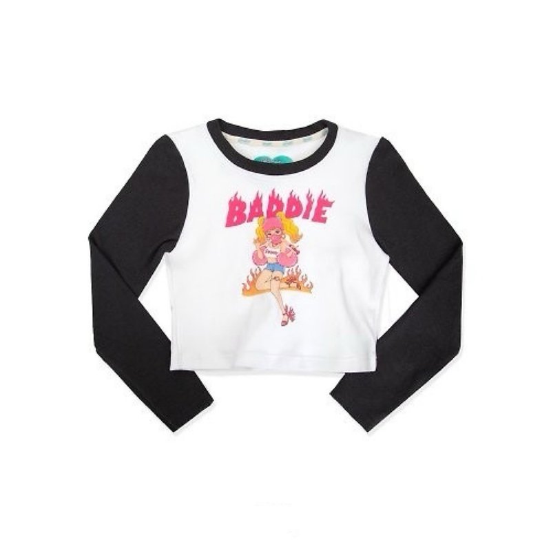 Wendy's Baddie Crop Top - เสื้อยืดผู้หญิง - วัสดุอื่นๆ หลากหลายสี