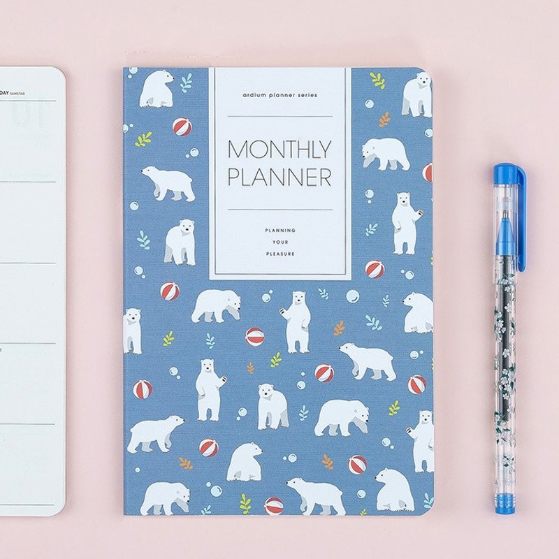 ARDIUM 2017 Monthly Planner 月行事曆\手帳 - 北極熊 - 筆記本/手帳 - 紙 藍色