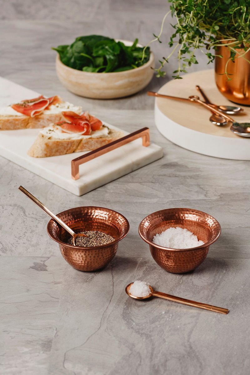 (UK) Copper Condiment Set (Set of 2) - The Just Slate Company - Cookware - Stainless Steel Gold