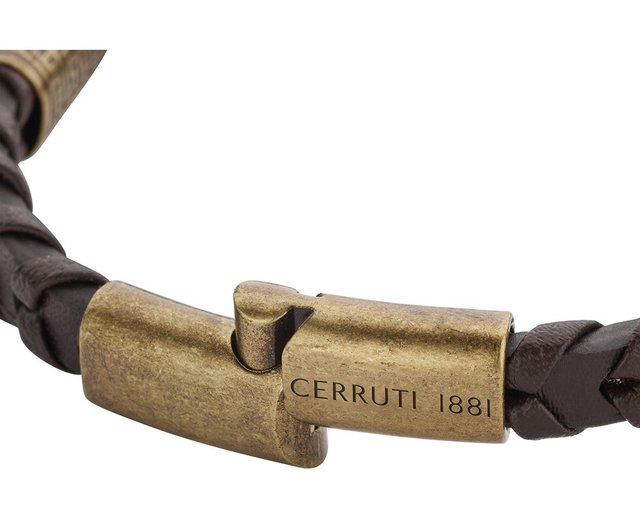 Gift Box and Bag Cerruti 1881 Special Offer Classic Stainless Steel Steel Leather Bracelet