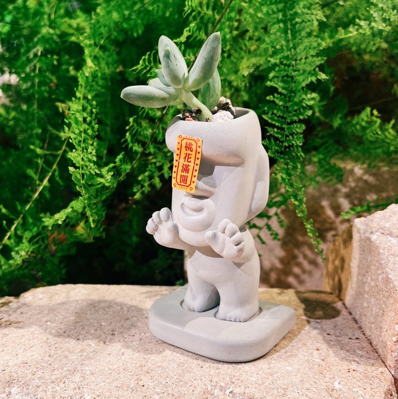 【聖誕精選】殭屍摩艾 - 殭屍抓抓 擴香石 交換禮物 - 香氛/精油/擴香 - 水泥 灰色