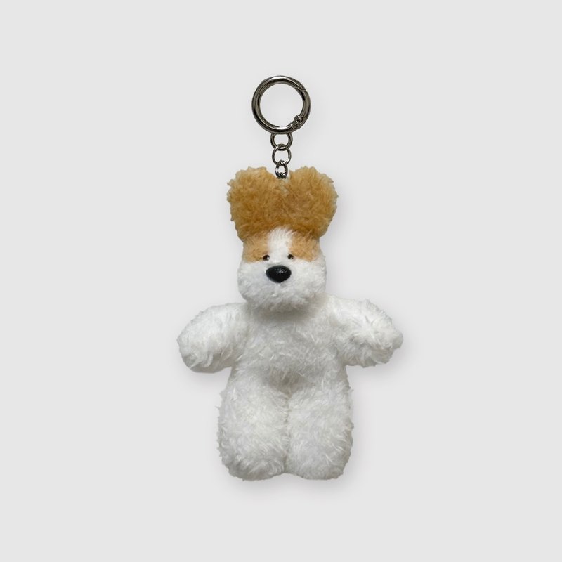 Dog-beige mix PIPI keyring 2 - 鑰匙圈/鑰匙包 - 壓克力 卡其色