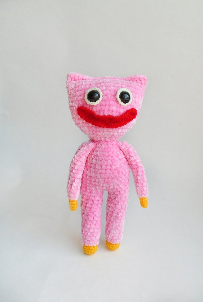 Kisi Misi crochet plush toy Plush stuffed doll Kissi Missi Huggy Wuggy - 寶寶/兒童玩具/玩偶 - 繡線 粉紅色