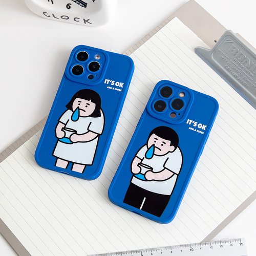 人間八月八 AUG8 STORE 允許落淚iPhone手機殼 藍色矽膠保護套 霧面軟殼