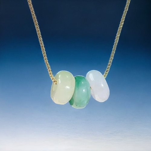 瓔珞珠寶盒 E.L.Jewelry Box 冰種多彩翡翠路路通項鍊 | 天然緬甸玉A貨翡翠 | 送禮
