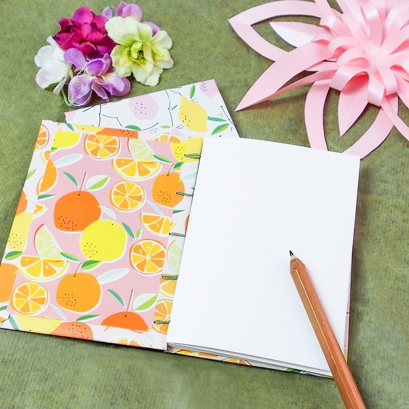 Fruit Edition Craftbook Maker (DIY Notebook / Bookbinding Kit) - Orange - Wood, Bamboo & Paper - Paper Orange