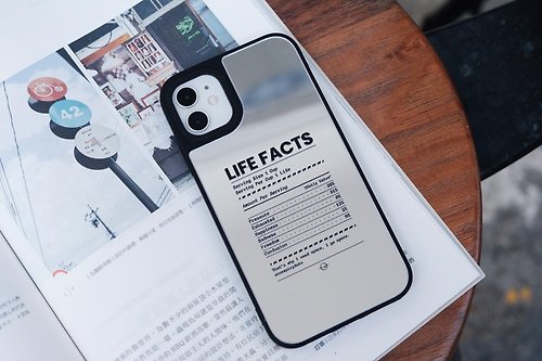 Fingers Work 鏡面款 LIFE FACTS成份表 防摔手機殻 IPhone Case