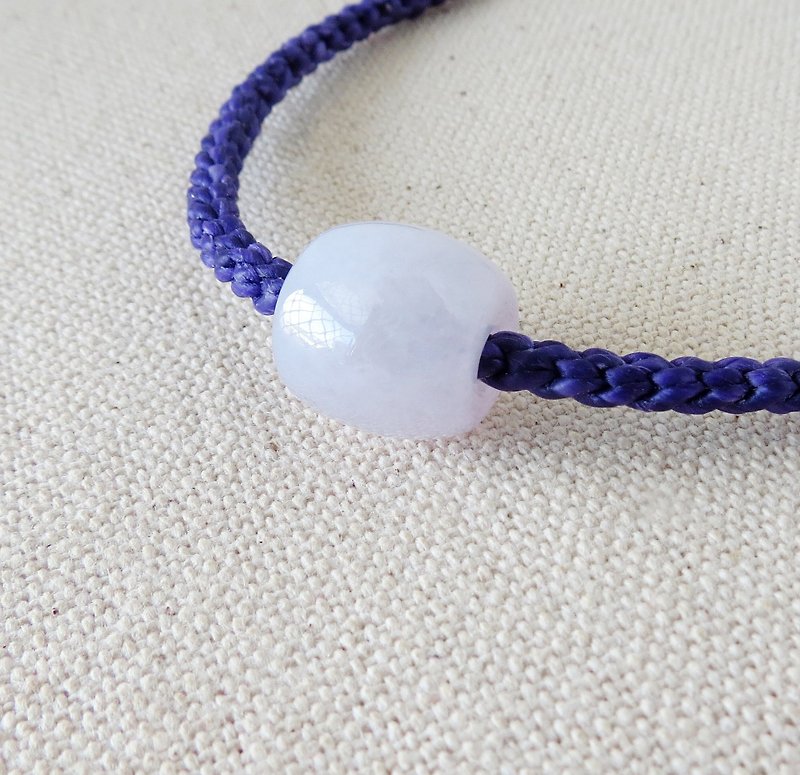Sterling silver ***fashion [lucky stone] jade silk wax line bracelet*[5] * [eight strands series] - Bracelets - Gemstone Purple