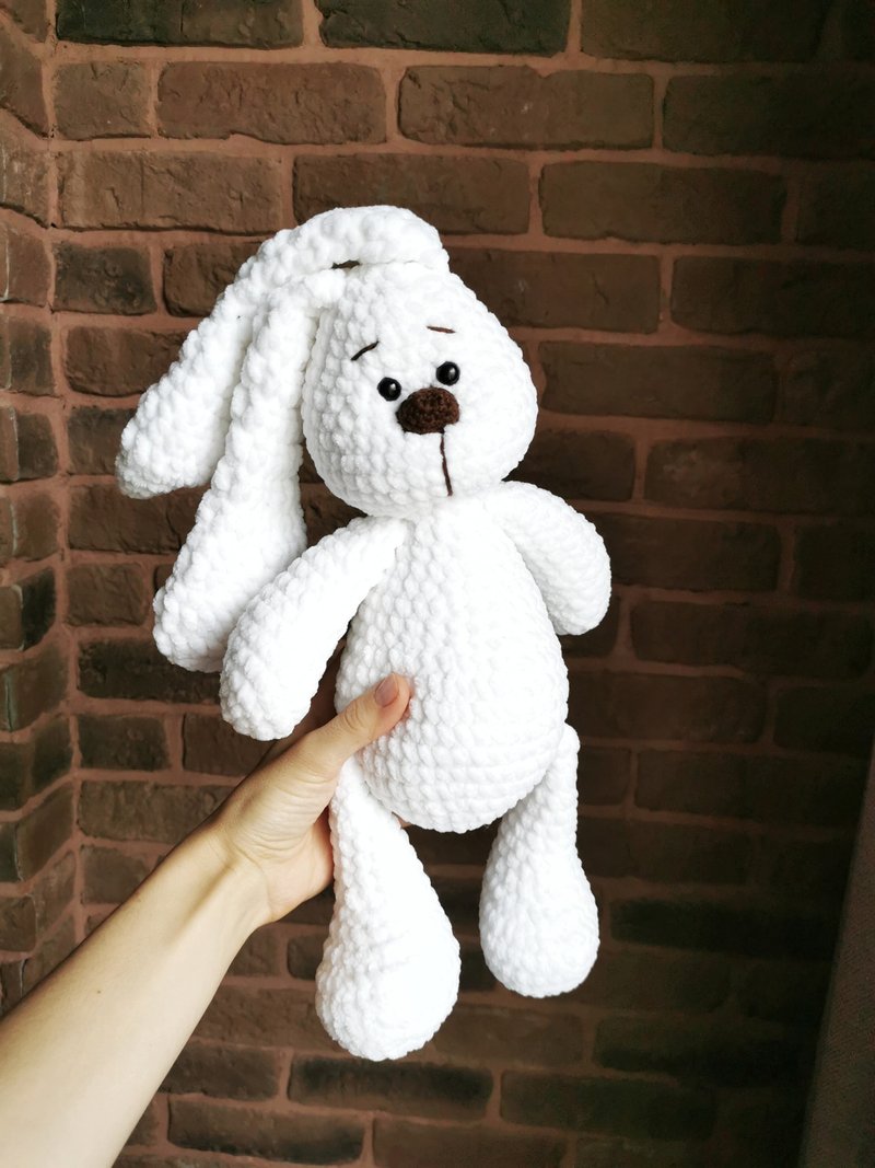 Personalized White Bunny  , rabbit plush, gift for toddler, bunny decor - 寶寶/兒童玩具/玩偶 - 其他材質 多色