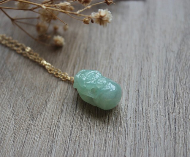 天然石翡翠a アイスクリアボトム翡翠ライオンボールk14ゴールドネックレス ショップ 賞翠 玩翠 Either X Essential Jewelry ネックレス Pinkoi