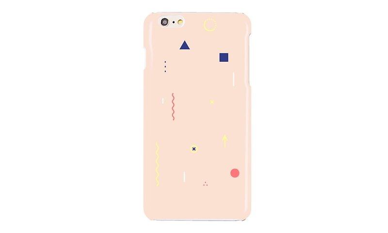 人人商行-【點線面(粉橘)】-3D滿版硬殼-RB02 - 手機殼/手機套 - 塑膠 多色