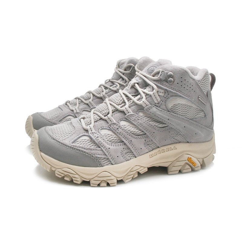 MERRELL MOAB 3 MID WATERPROOF mid-calf water-repellent hiking and hiking shoes for women - light gray - Women's Running Shoes - Other Materials 