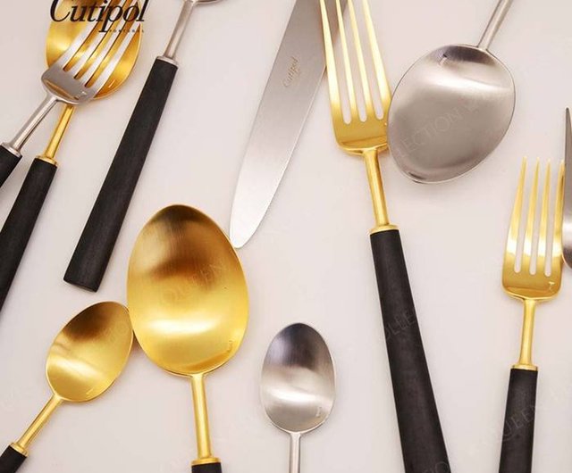 Cutipol EBONY GOLD Cutlery Set – Bright Kitchen