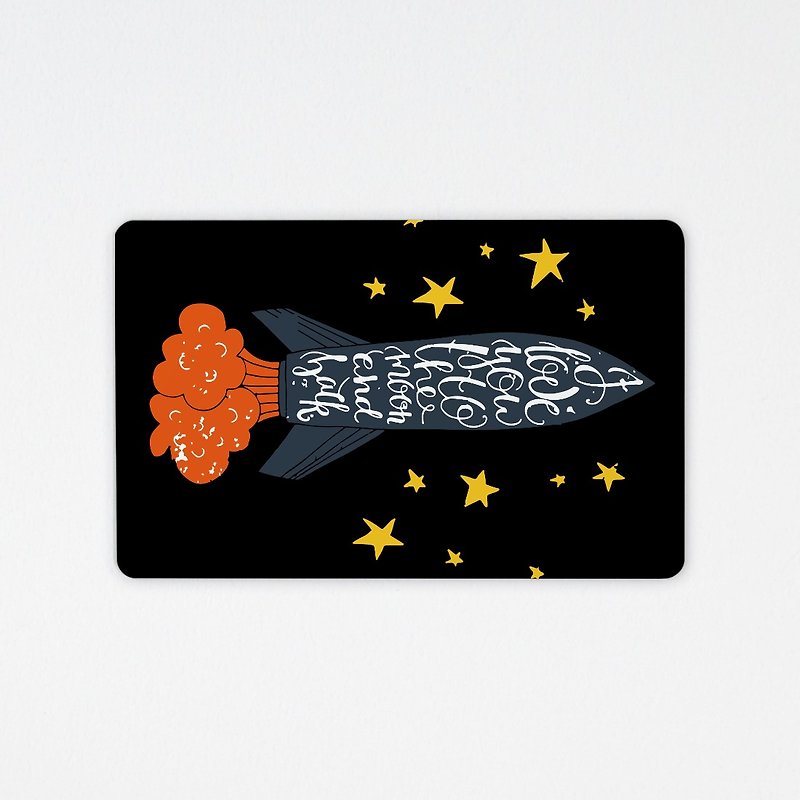 Rocket lift-off | chip leisure card - Other - Other Materials Black