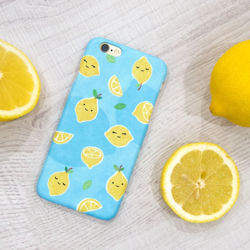 Lemon iPhone case 手機殼 เคสมือถือมะนาว - Phone Cases - Plastic Yellow