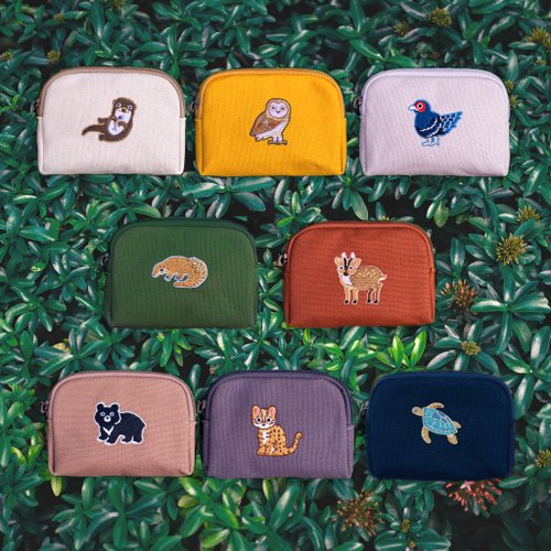 一帆布包 臺灣動物-帆布刺繡零錢包
