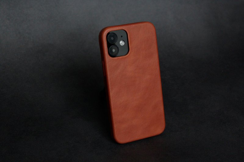 UNIC genuine leather phone case iPhone12/12 Pro/12 MAX/12 mini [can be customized] - เคส/ซองมือถือ - หนังแท้ สีนำ้ตาล