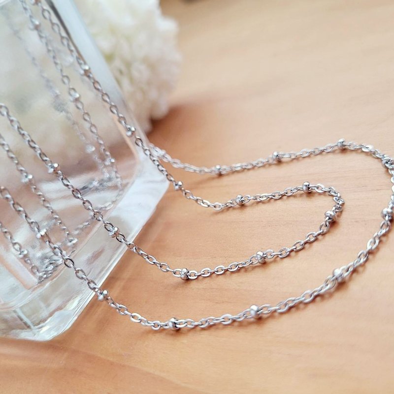 Stainless steel chain (W)2.2mm (L)42-85cm - Collar Necklaces - Stainless Steel Silver