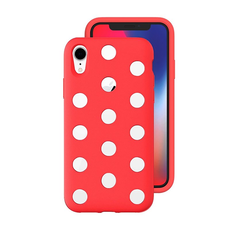 AndMesh-iPhone XR圓點雙層防撞保護套-鮮紅色(4571384958752 - 手機殼/手機套 - 其他材質 紅色