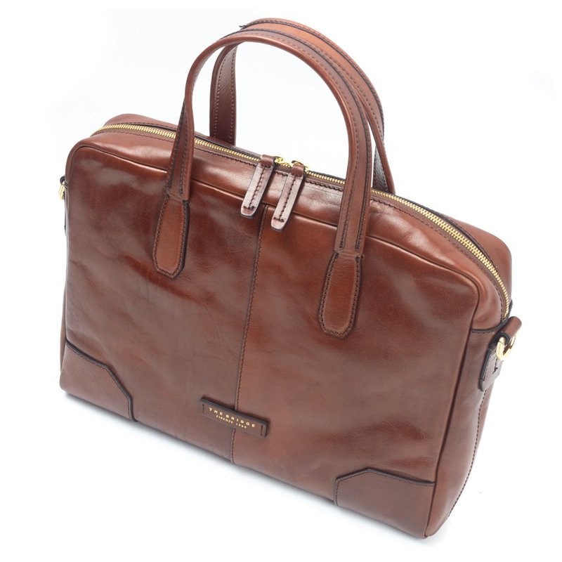 THE BRIDGE VESPUCCI BRIEFCASE - Briefcases & Doctor Bags - Genuine Leather Brown