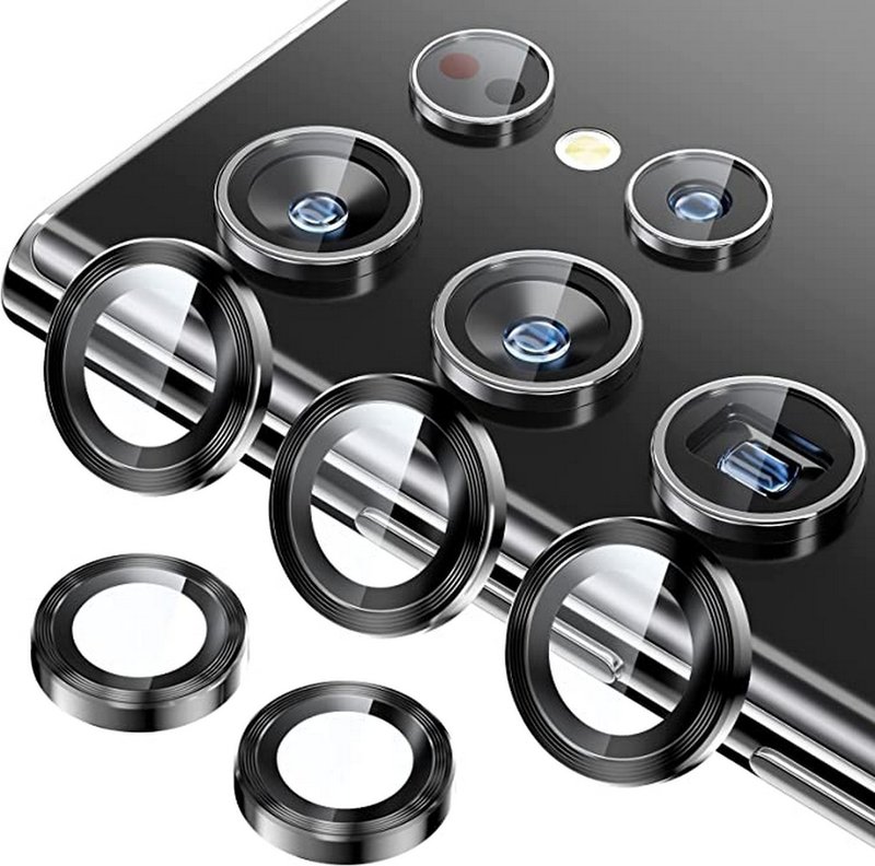 Camera Lens Protector Cover Metal Individual Ring (Corning Glass) for Samsung - เคสแท็บเล็ต - แก้ว หลากหลายสี