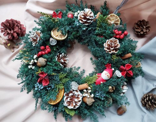 永遠の杉のクリスマスリース - ショップ mellowartstudio ドライ