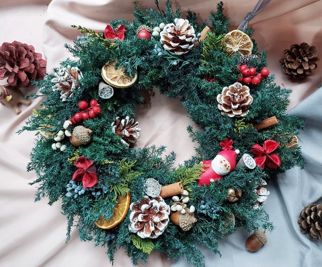 永遠の杉のクリスマスリース - ショップ mellowartstudio ドライ