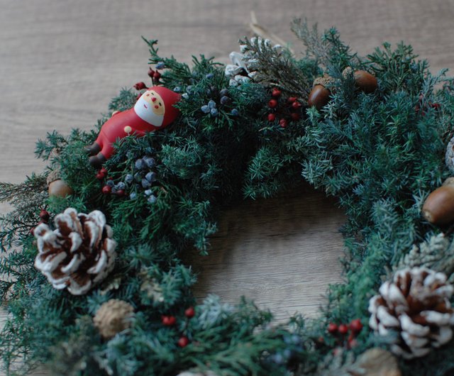 永遠の杉のクリスマスリース - ショップ mellowartstudio ドライ