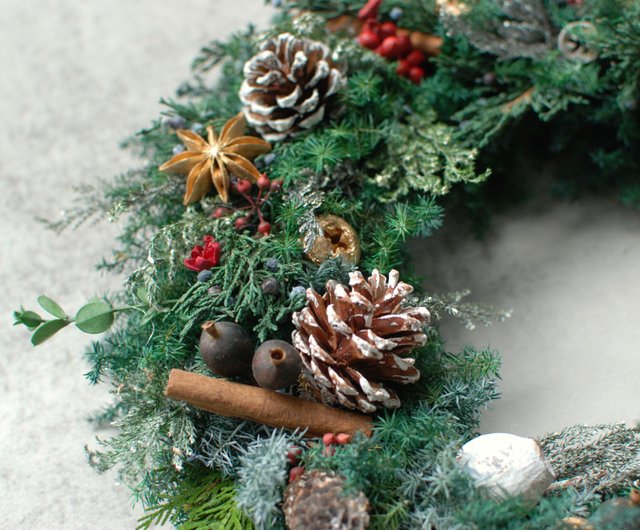 永遠の杉のクリスマスリース - ショップ mellowartstudio ドライ