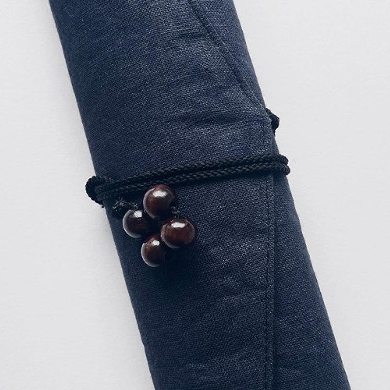 Bamboo bag linen blue - Other - Cotton & Hemp 