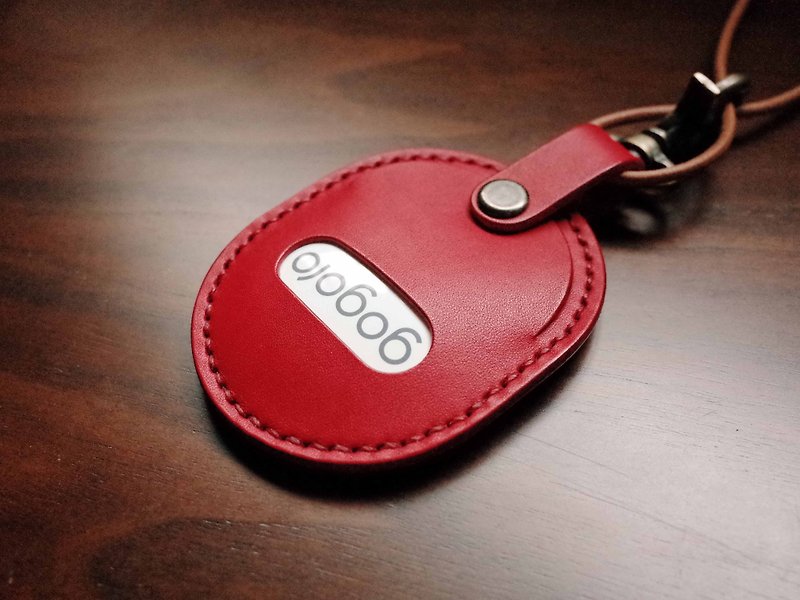 GOGORO機車鑰匙皮套－圓潤造型款－紅色 - 鑰匙圈/鎖匙扣 - 真皮 紅色