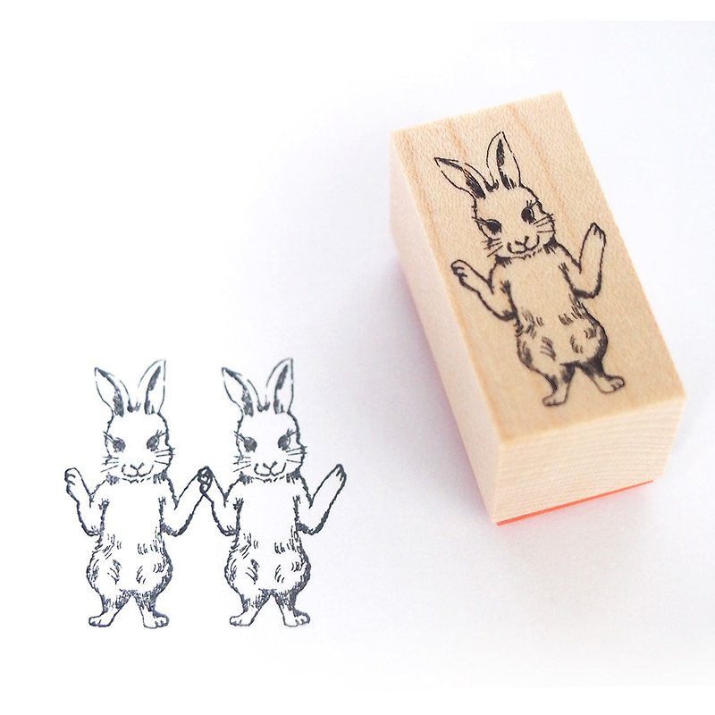 Stamp that can be connected and displayed Rabbit - Stamps & Stamp Pads - Wood 