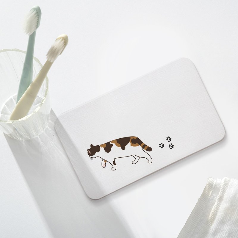 Cat series. Diatomaceous earth wash pad/soap pad (hard type) - อุปกรณ์ห้องน้ำ - วัสดุอื่นๆ 