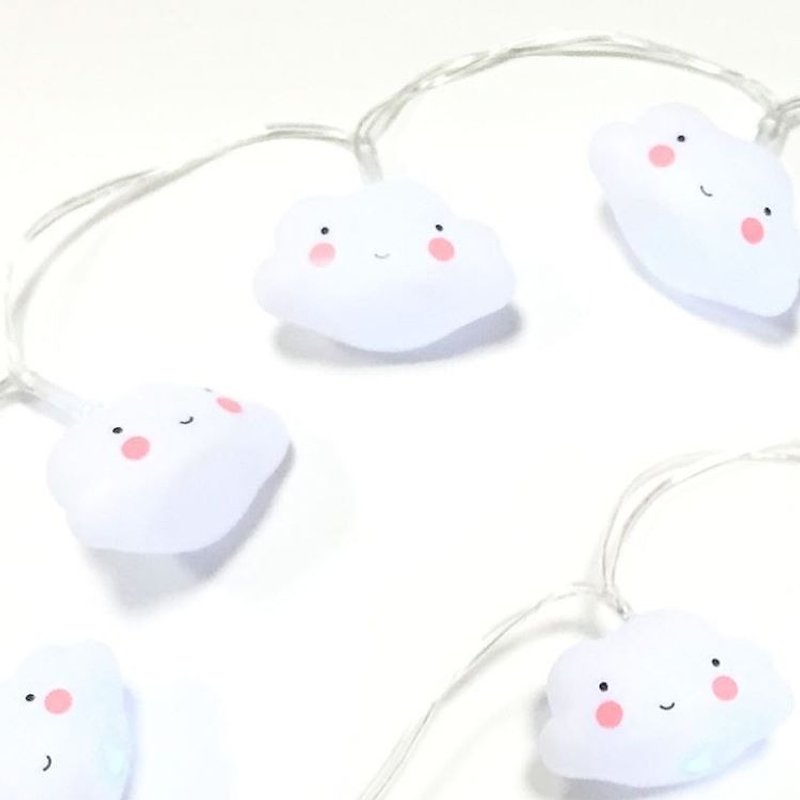 [Out of print sale] Netherlands a Little Lovely Company – healing cloud LED string - โคมไฟ - พลาสติก ขาว