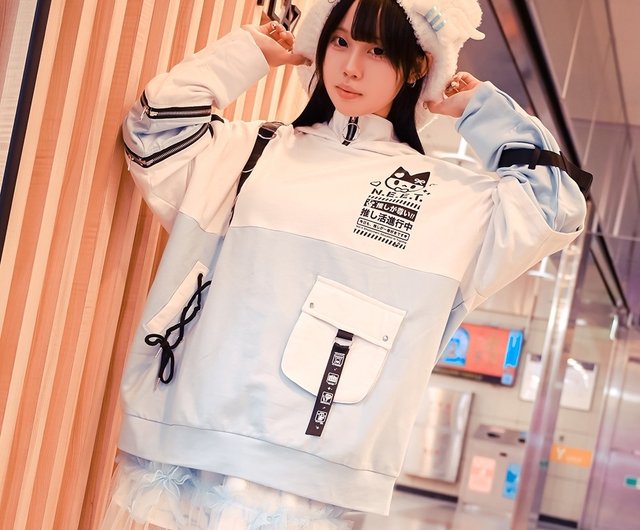 street harajuku anime N.E.E.T otaku squad Cat High neck