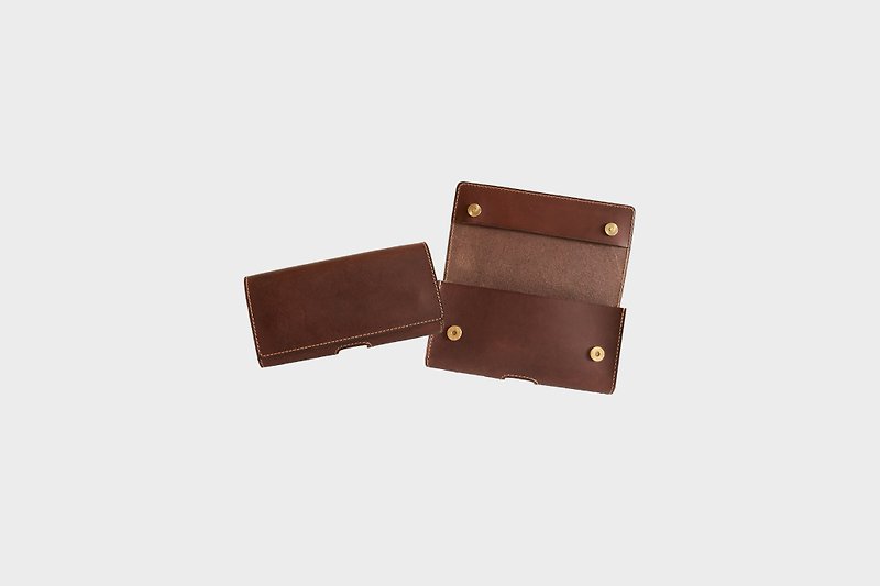 Hsu & Daughter Horizontal Phone Pocket [HDA0023] - Phone Cases - Genuine Leather 