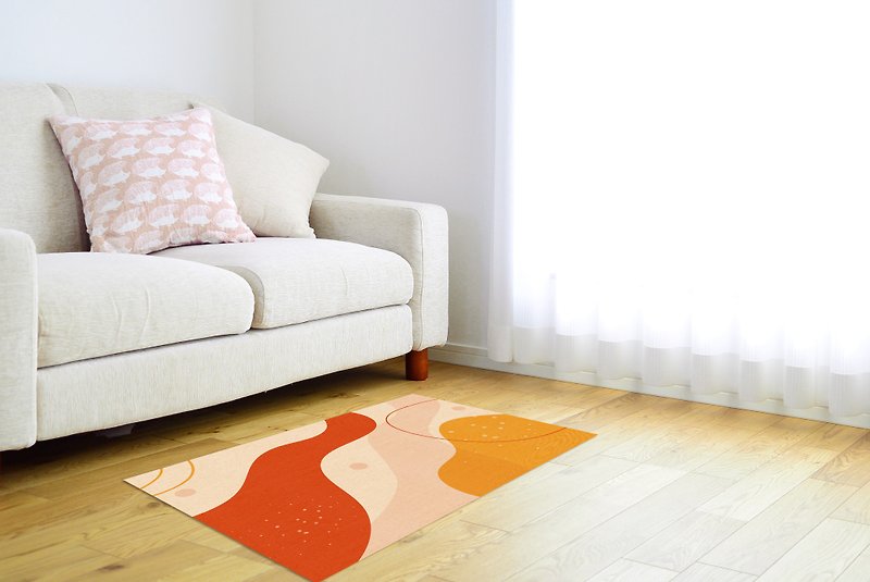 【老朋友限定禮】幾何的那種 防滑地毯 地墊 - 其他家具 - 其他人造纖維 橘色