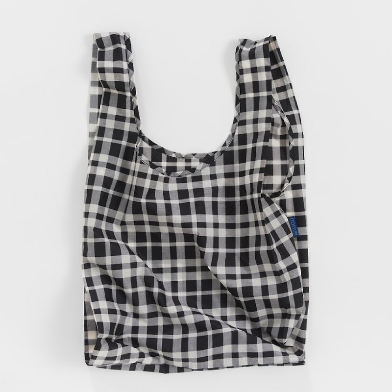BAGGU環保收納購物袋- 時尚黑格 - 手袋/手提袋 - 防水材質 黑色
