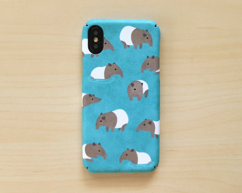 Tapir iPhone case 手機殼 เคสไอโฟนสมเสร็จ - เคส/ซองมือถือ - พลาสติก สีน้ำเงิน