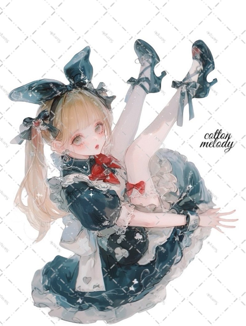 original sticker no.7045 人物ステッカー オリジナルステッカー 人物ステッカー 女の子ステッカー オリジナル人物ステッカー - 貼紙 - 紙 