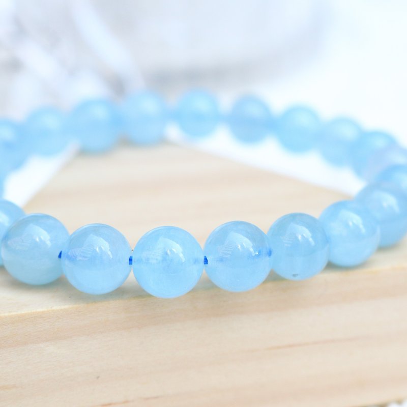 [Enhance self-confidence] 5A+ Aquamarine bracelet - Bracelets - Crystal Blue