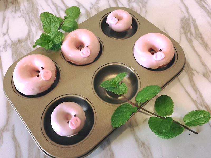 [C.Angel Wedding] Pig Donuts - Cake & Desserts - Fresh Ingredients Pink