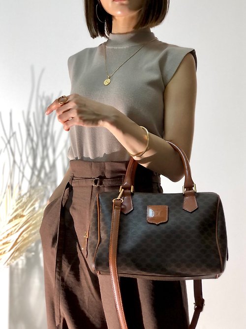 Directly shipped from Japan, brand name used packaging] CELINE Macadam PVC  leather AVA hobo bag shoulder bag Brown j3grwx - Shop solo-vintage Handbags  & Totes - Pinkoi