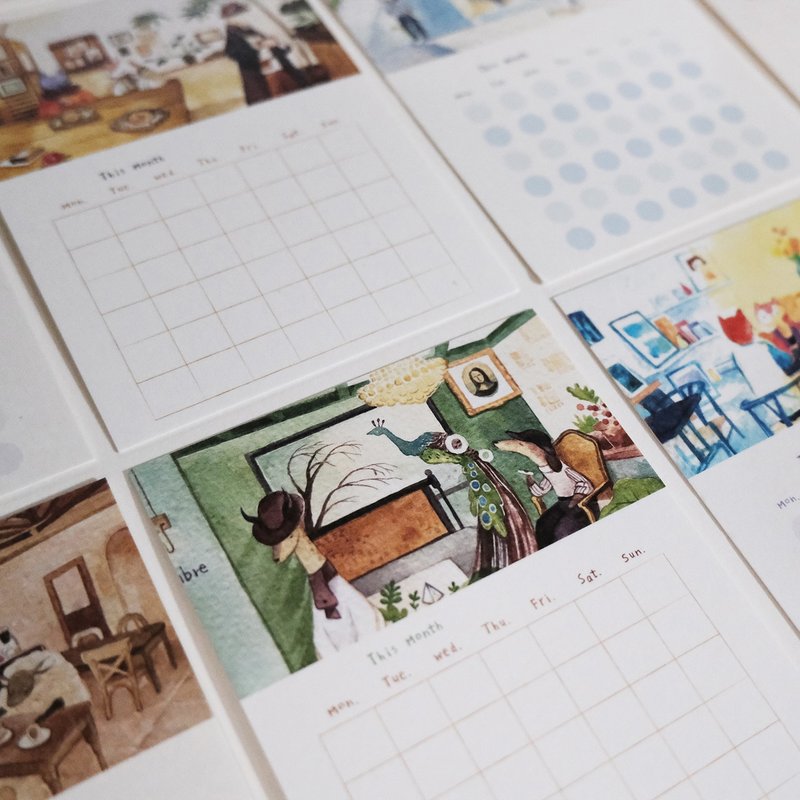 Eriolee | Timeless monthly calendar card set - Calendars - Paper 