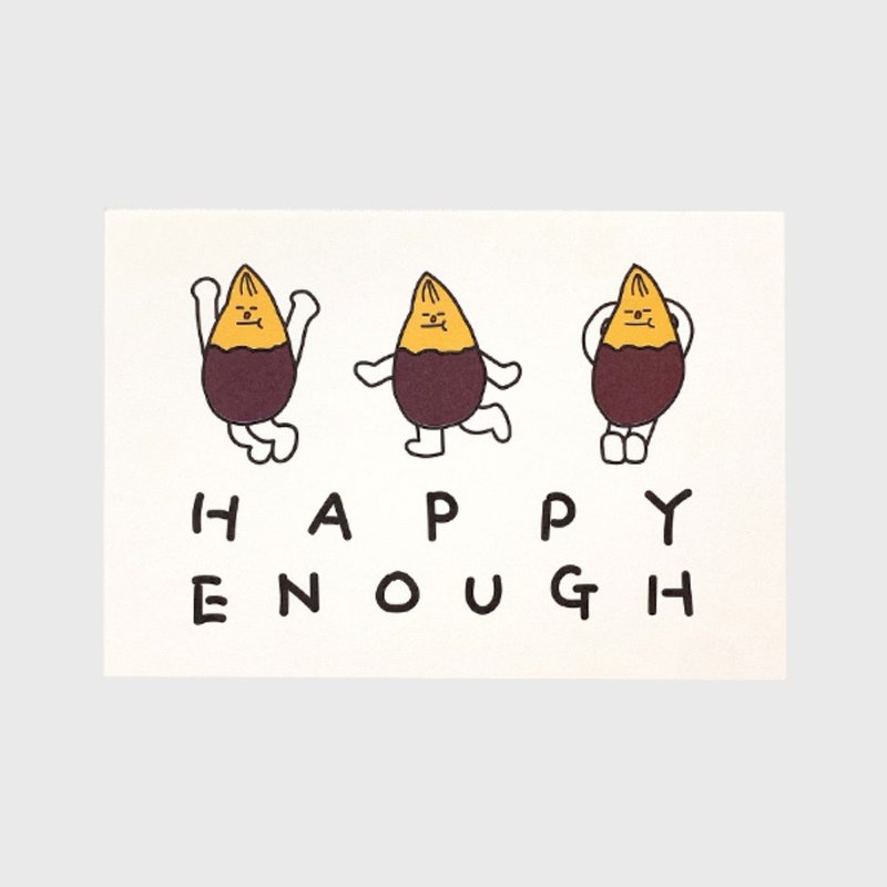 SASIM happy enough 插畫明信片 - 卡片/明信片 - 紙 