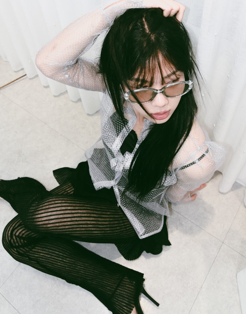 LAYERED BOOTCUT PANTS W/ PLEATS (BLACK) - กางเกงขายาว - พลาสติก สีดำ